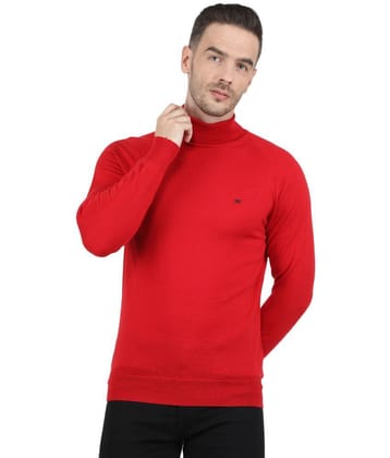 Monte Carlo - Red Woollen Mens Pullover Sweater ( Pack of 1 ) - None