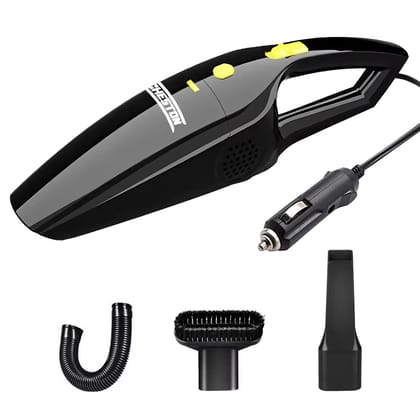 CARBINIC x Cheston Handheld Vacuum 100W, 4.5m Cord, HEPA Filter, 4 Nozzles, 12V DC, 3500pa Suction, 3 Attachments, Carry Bag, Black-CARBINIC x Cheston Handheld Vacuum 100W, 4.5m Cord, HEPA Filter