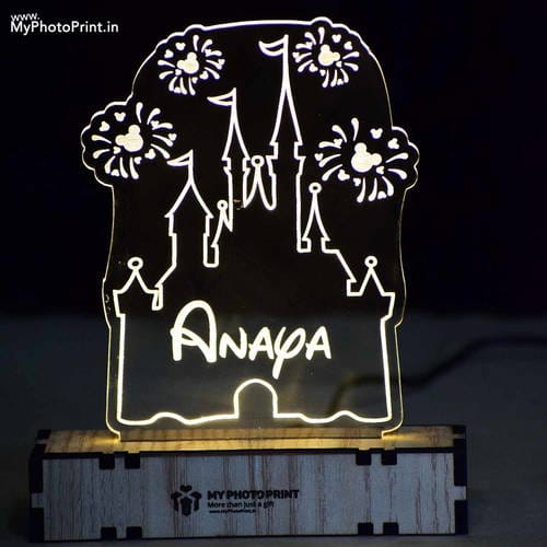 Customized Castle Acrylic 3d Illusion Led Lamp With Color Changing Led And Remote