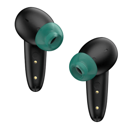 Noise Buds VS402 in-Ear Truly Wireless Earbuds with 50H of Playtime, Low Latency, Quad Mic with ENC, Instacharge (10 min = 120 min), 10mm Driver, BT v5.3, Breathing LED Lights Neon Black