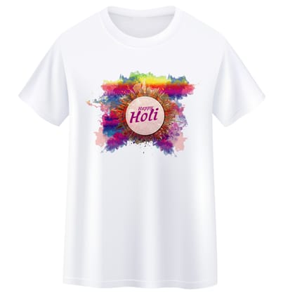 Holi T-shirt (Happy Holi)  Desgion Multicolor Men/Women Kids T-shirt-Small