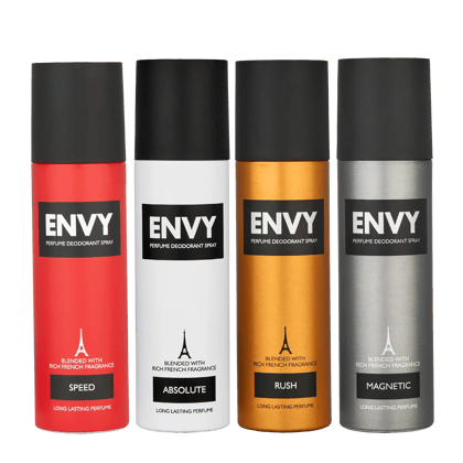 ENVY SPEED + Absolute + Rush + Magnetic Deodorant Combo -480ml