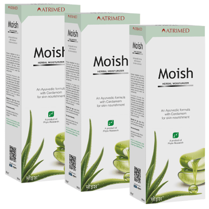 Atrimed Moish Herbal Moisturizer for skin nourishment (Pack of 3) - 600 ml