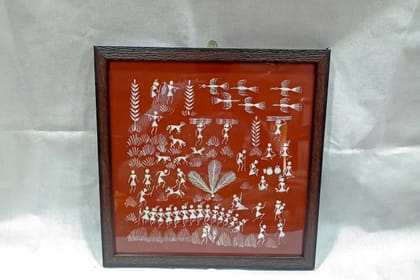 Warli Farmer | Tribal Wall Art | Home Decor