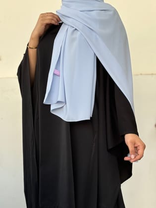 Medina Silk Hijab - Pastel Blue-Pastel Blue