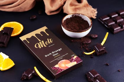 Melt Chocolates Dark Orange Bites - Chocolate Bar, 70 gm