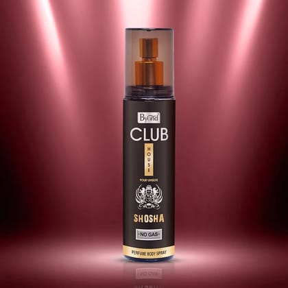 Byond Club House No Gas Deodorant, Perfume Body Spray, Long Lasting Perfume for Men and Women ( Shosha )-Pack of 1
