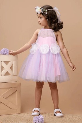 Double Bloom Tutu Dress-1-2yrs / Pink