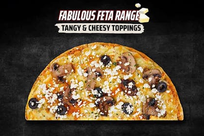 Funky Funghi Feta Semizza (Half Pizza)(Serves 1)