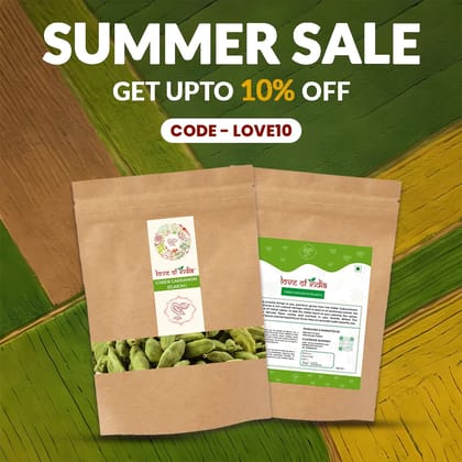 Organically Grown Green Cardamom (Elaichi) 8mm+ | Kerala (Idduki) | Premium Export Quality 50gm