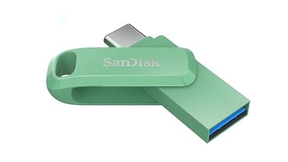 SanDisk Ultra Dual Drive Go USB Type- C, Absinthe Green, India, 400MB/s 128GB, Mobile Pendrive