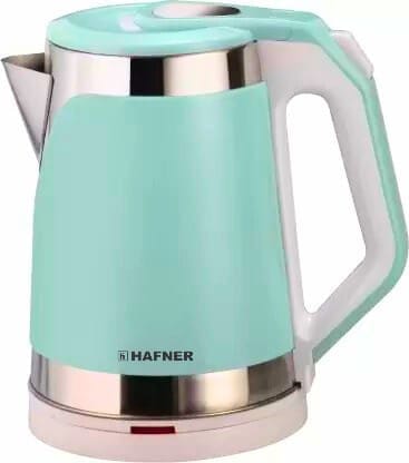 Hafner Electric Kettle with Stainless Steel BodyUsed for boiling Water Making tea and coffee Instant noodles Soup etc. 1500 Watt Green2 litre-Green