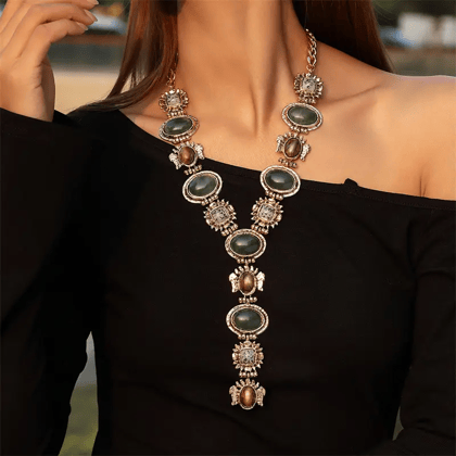 Enigma Cascade Statement Necklace