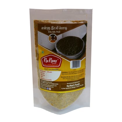 Ellu Idli Podi | Black Sesame Idli Dosa Chili Powder | 100 g Pack (Weight - 100g) by NaNee's Foods