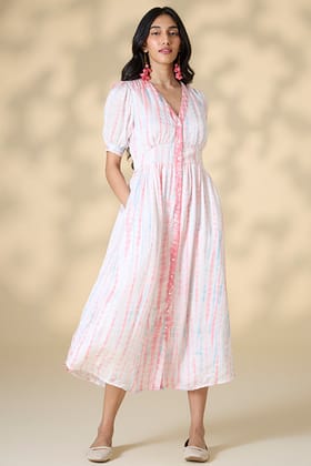 Okhai "Skyline" Tie-and-Dye Modal Silk Dress-XS