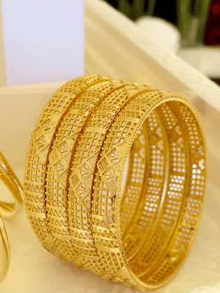 Jewels Kafe Gold Plated Bangle Set (Pack of 4)-2.4