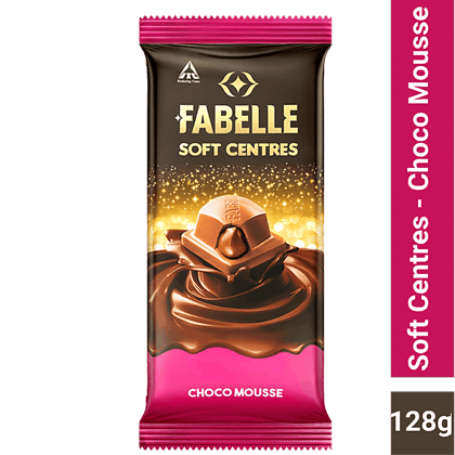 Fabelle Soft Centres Chocolate - Choco Mousse, 128 gm