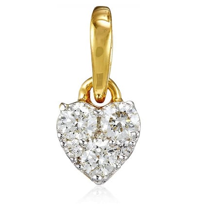 Senco Gold 18K Yellow Gold Love Diamond Pendant ( Gold Weight - 0.5 g / 0.15 Ct / EF-VVS )