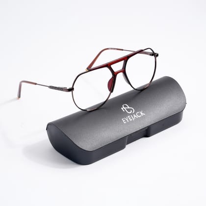 EyeJack DISK Brown Wayfarer Eyeglasses for Men & Women (128602CL178-C5)