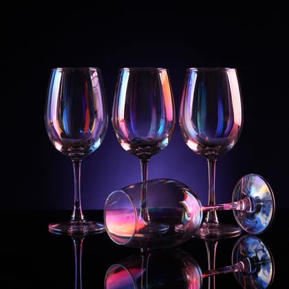 Rainbow Wine Glasses - Set of 4