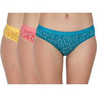 women Hipster multicolor panty ( set of 3 )