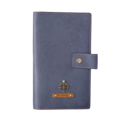 Grey Travel Passport Holder