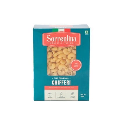 Sorrentina Chifferi, 100% Durum Wheat, No Maida, Zero Cholesterol, Source Of Fibre, 500 G