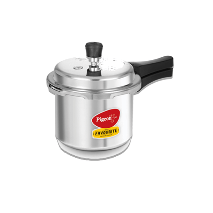 Pigeon Favourite Aluminium Pressure Cooker 3 Litres (12098) With Outer Lid And Non Induction Base, 1Pc