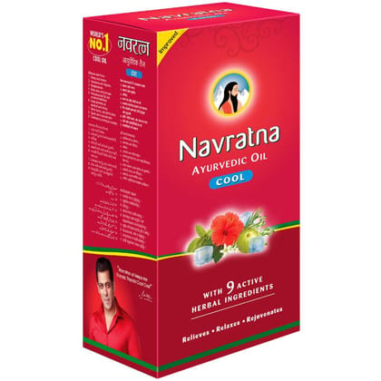 Navratna Ayurvedic Oil Cool  600ml-Navratna Ayurvedic Oil Cool  600ml