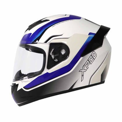 TVS Racing XPOD Speedy White Blue Helmet-XL