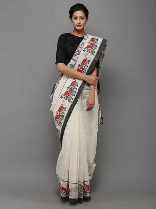LINEN DESIGNER DIGITAL PRINT SAREE 11288