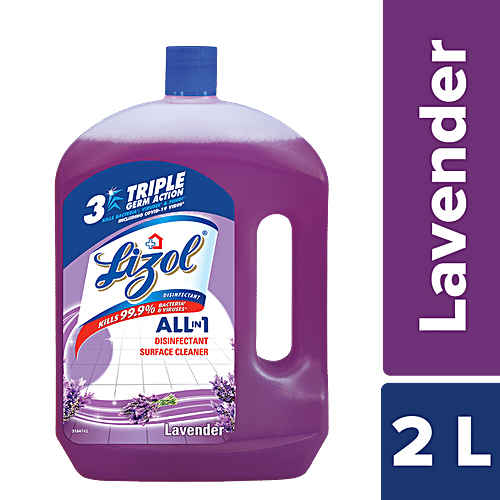 Lizol Disinfectant Surface & Floor Cleaner Liquid - Lavender, 2 L