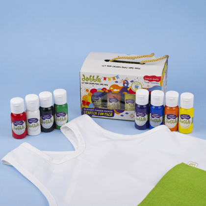 Dabble Starter Finger Painting Fun Pack + Apron ComboKit