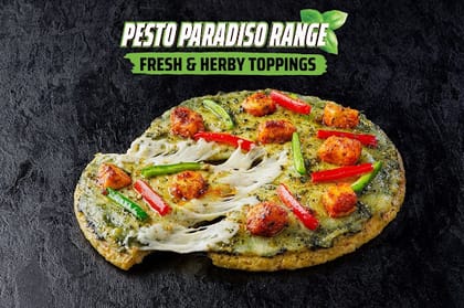 Pesto Paneer Paradiso Regular Pizza (Serves 1)