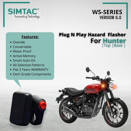 Enfield Hunter Hazard Flasher, Simtac Switch [V6.0], PNP Adapter