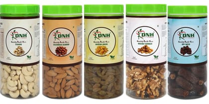 DRY FRUITS COMBO 750 GRAMS  PACK  150G X 5 PC