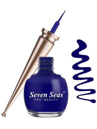 Seven Seas Water Proof | Smudge Proof | Long Lasting Liquid Color Eyeliner(Dark Blue,5ML)