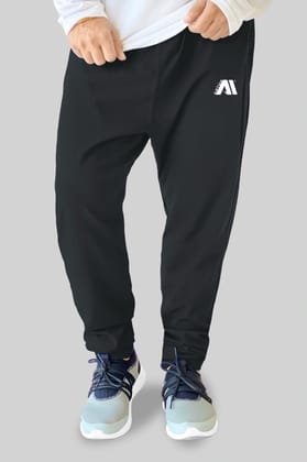 Blackish colour Loose Fit Dryfit Joggers-XXL