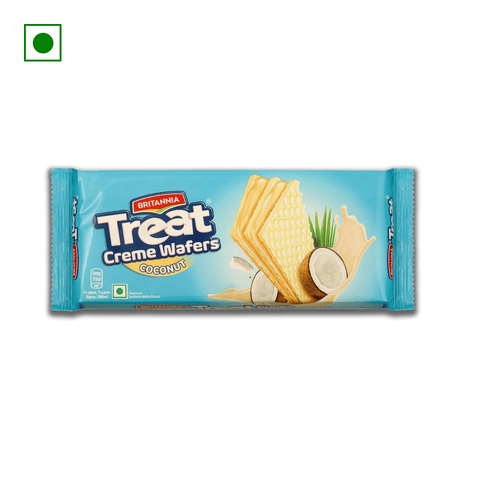 Britannia Treat Coconut Creme Wafers, 60 gm Pack