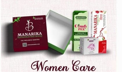 Manarika Women Care Combo (Immaculate Intimate Wash, 100 ml+ Comfy Pee Stand & Pee+Feminal Cup Happy Periods Menstrual Cup)