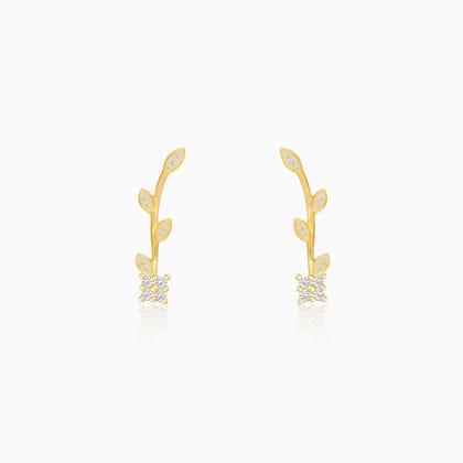 Golden Twig Sparkle Earrings