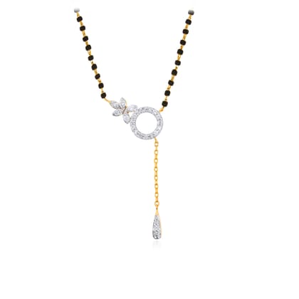 Senco Gold Sweetish Cherry Diamond Mangalsutra