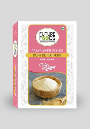 Future Foods Premium Rajgira/Amaranth Flour | Ramdana | Gluten Free | Micro-Nutrients Rich | High Protein & Fiber | Lowers Cholesterol | Rich in Antioxidants | Ideal for Halwa, Chikki & Ladoo | 450g