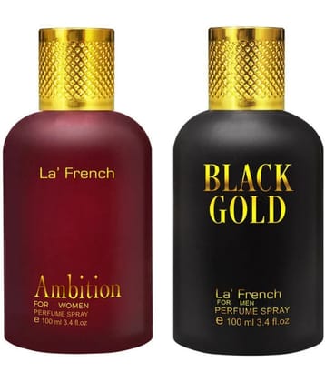 LA FRENCH Ambition & Black Gold Deodorant Spray & Perfume For Women 200 ( Pack of 2 )