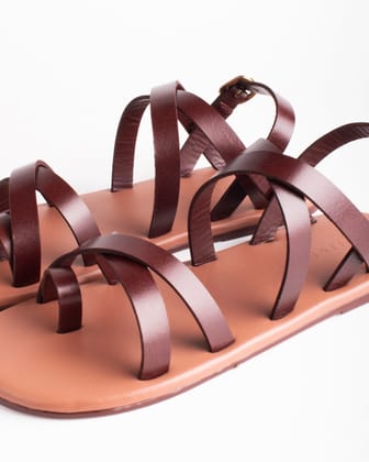 Criss Cross Strap Sandals-3