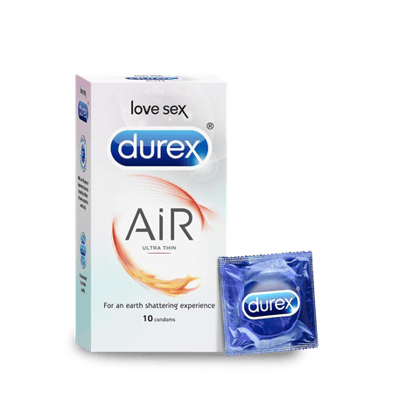 Durex Air Condoms for Men, 10 Units Pack