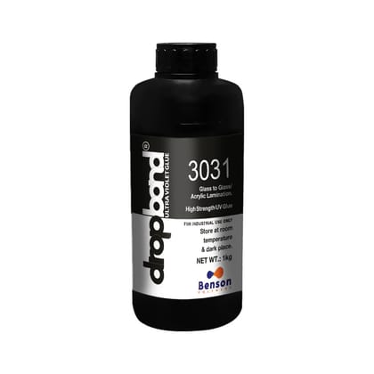 DropBond UV Glue 3031: Optically Clear and Impact-Resistant Bonding for Glass/Acrylic to Paper Lamination - 1Kg