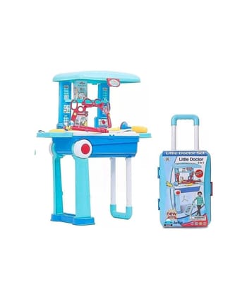 2-in-1 Doctor Nurse Medical Trolley Play Set for Kids