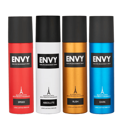 ENVY SPEED + Absolute + Rush + Dark Deodorant Combo -480ml