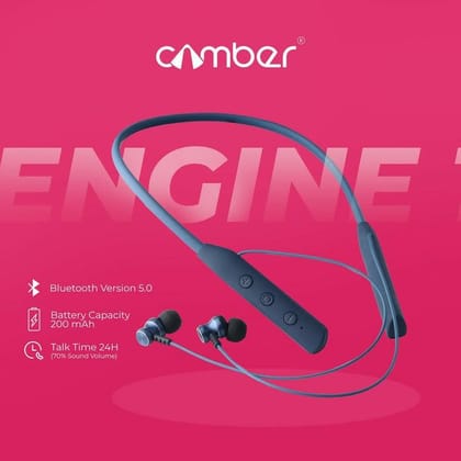 Engine-101 Neckband Wireless Earphone with 16H Playtime, Type-C Charging, IPX4 Water Resistance